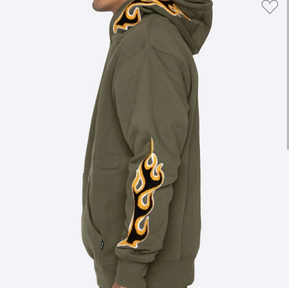 Olive NU Flame Pullover - Picture 3 of 3